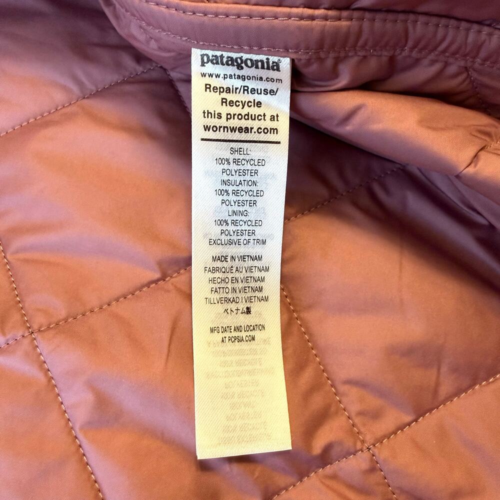 Patagonia Diamond Quilted Bomber Hoody Jacket Gorpcore Hike Khaki Men’s Large - Picture 8 of 9